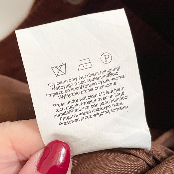 Vintage Y2K Skirt/Vest Matching set Faux suede/velvet Country Rusty brown Sz 2 - Picture 5 of 11